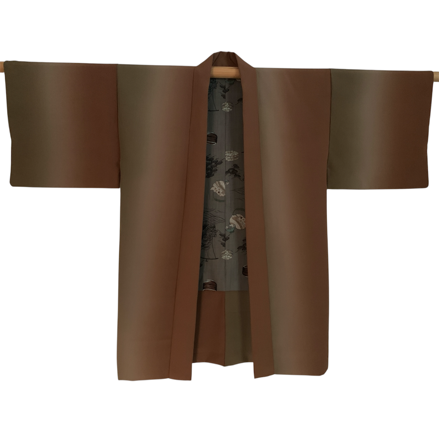 Upcycled Silk Haori - Iridescent Silk & Lucky Gods