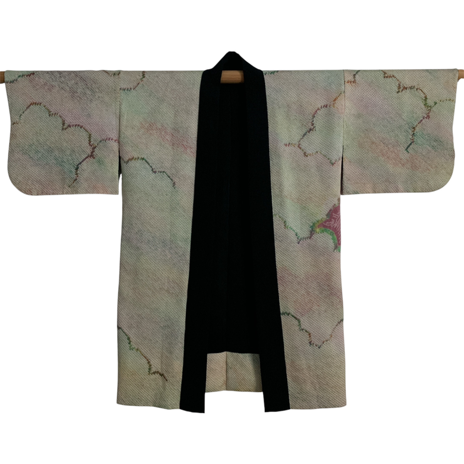 Upcycled Silk Haori Jacket - Authentic Shibori Tie-Dye